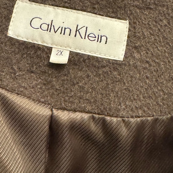 Calvin Klein Women's Dark Green Wool Women Coat Size 2X - Picture 3 of 6